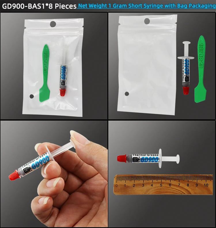 Nettogewicht 1/3/7/15/30 Gramm Grau GD900-1 Wärmeleitende Fettpaste Gips Kühlkörperverbindung für CPU GPU SSY BX CB CN ST – Detail 16