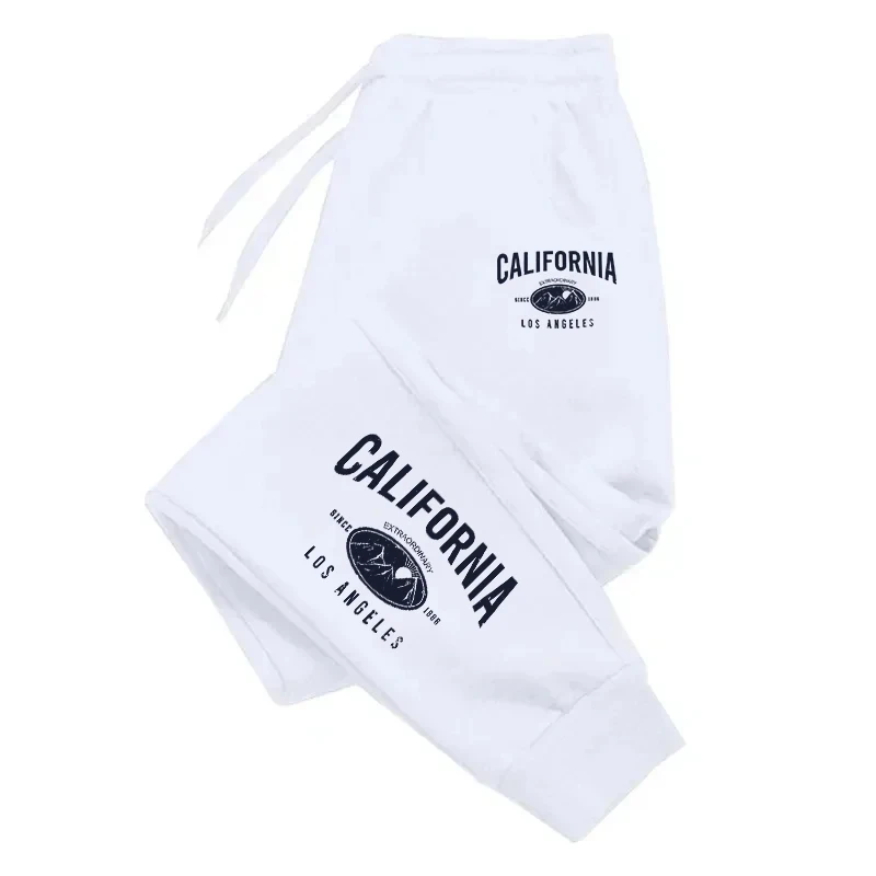 California Print Casual Versatile Women Pant Fashion Trendy Hip Hop Trousers With Drawstring Pockets Comfy Sweatpants Female