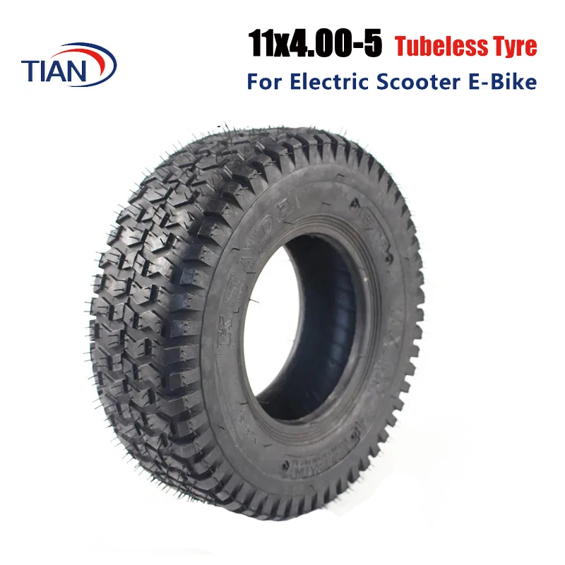 11 Inch Tire 11x4.00-5 Tubeless Tire 5-inch Hub Lawn Wheel Electric Skateboard Tire 11*4.00-5 Tyre