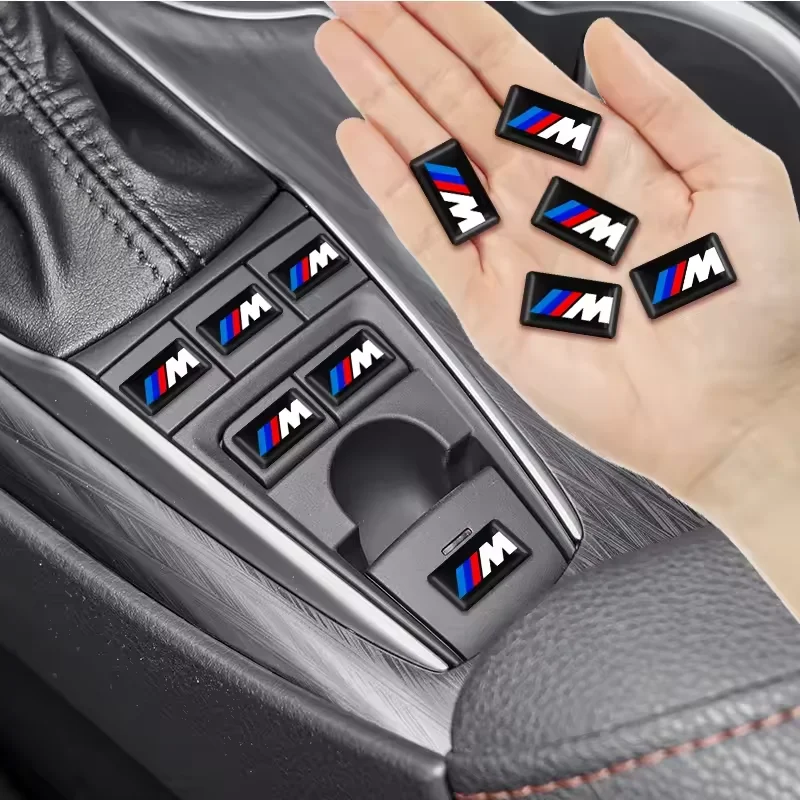 10 pegatinas para el volante del coche, accesorios para BMW M Performance E46 E90 F10 F30 X3 F20 E60 E70 E39 E36 E87 X7