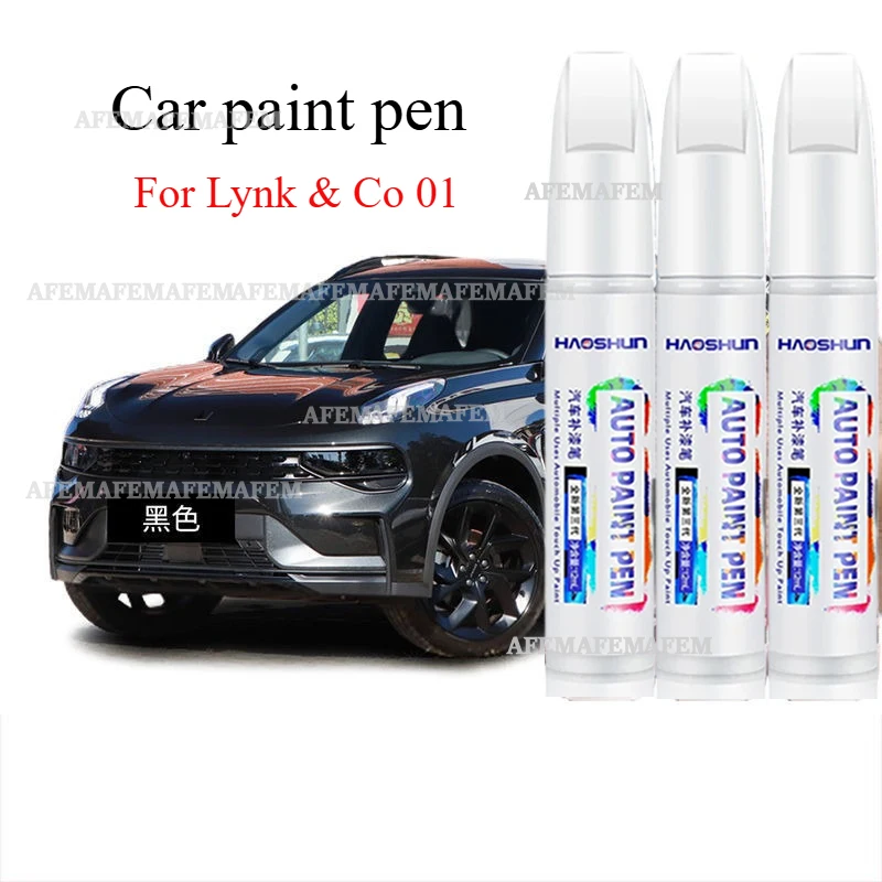 For Lynk & Co 01 Car Paint Pen Scratch Repair Artifact White Original Car Paint Black Spot Pen