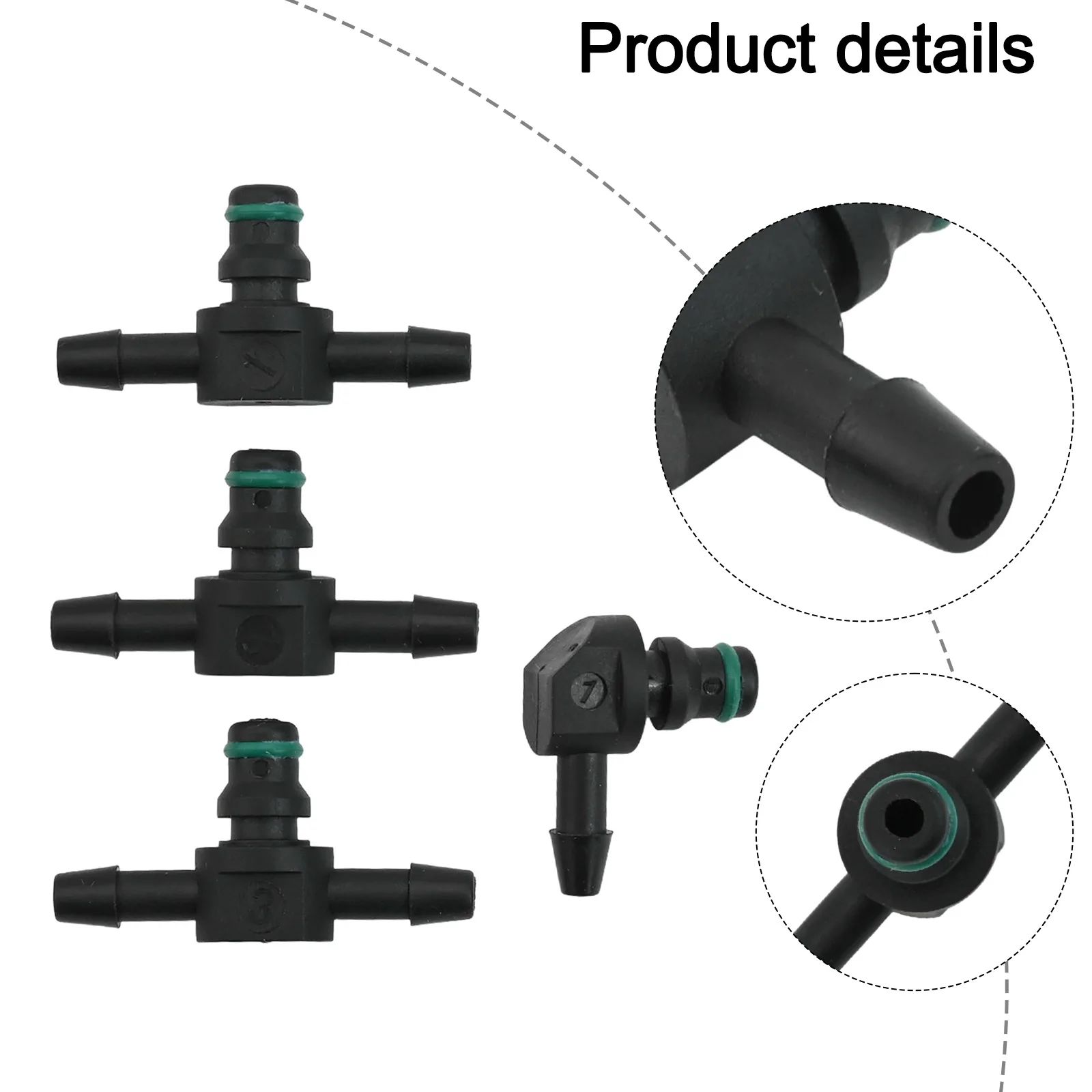 T-shaped Connector Return Connector Pneumatic Pipe Connectors Long-lasting Materials Easy Installation Process