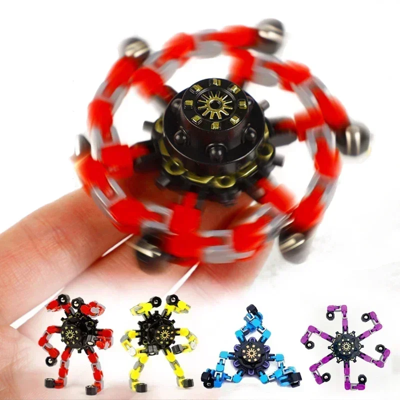 Neue Deformierte Fidget Spinner Kette Spielzeug für Kinder Antistress Hand Spinner Vent Spielzeug Erwachsene Stress Relief Sensorischen Gyro Geschenk