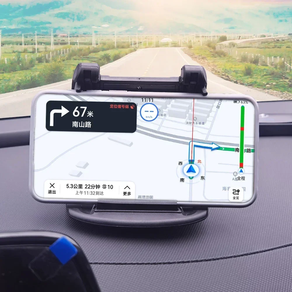 Uchwyt na telefon montowany na samochodzie z możliwością obrotu o 360 stopni °   obrót, uchwyt na telefon z poziomymi i pionowymi kółkami, telefon GPS