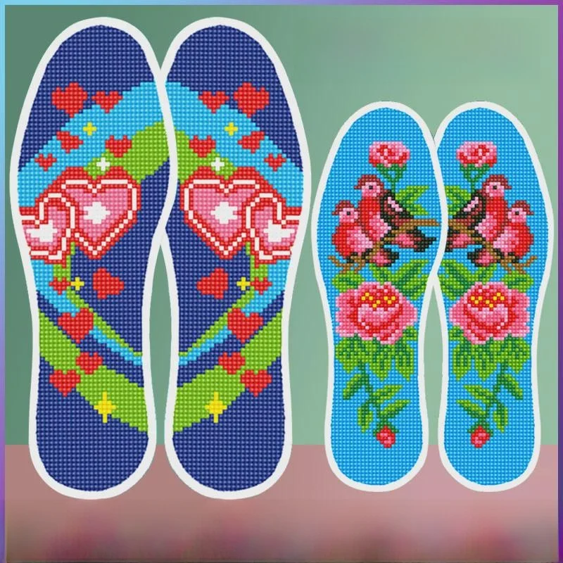 semelles-de-chaussures-en-pur-coton-faites-a-la-main-brodees-motif-annee-du-serpent-point-de-croix-produit-semi-fini-pour-hommes-et-femmes-avec-fil