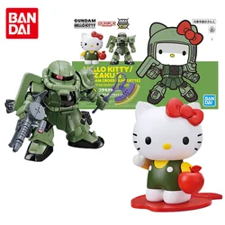 Bandai Genuine Gundam Model Kit Anime Figure SDCS HELLO KITTY ZAKU Ⅱ Collection Gunpla Anime Action Figure Toys for Children