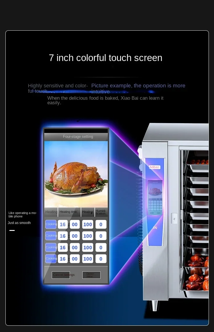 Tqh Universal Steam Baking Oven Multi-Function Hot Air Circulation Universal Four-Layer Fried Chicken Steam Baking Oven