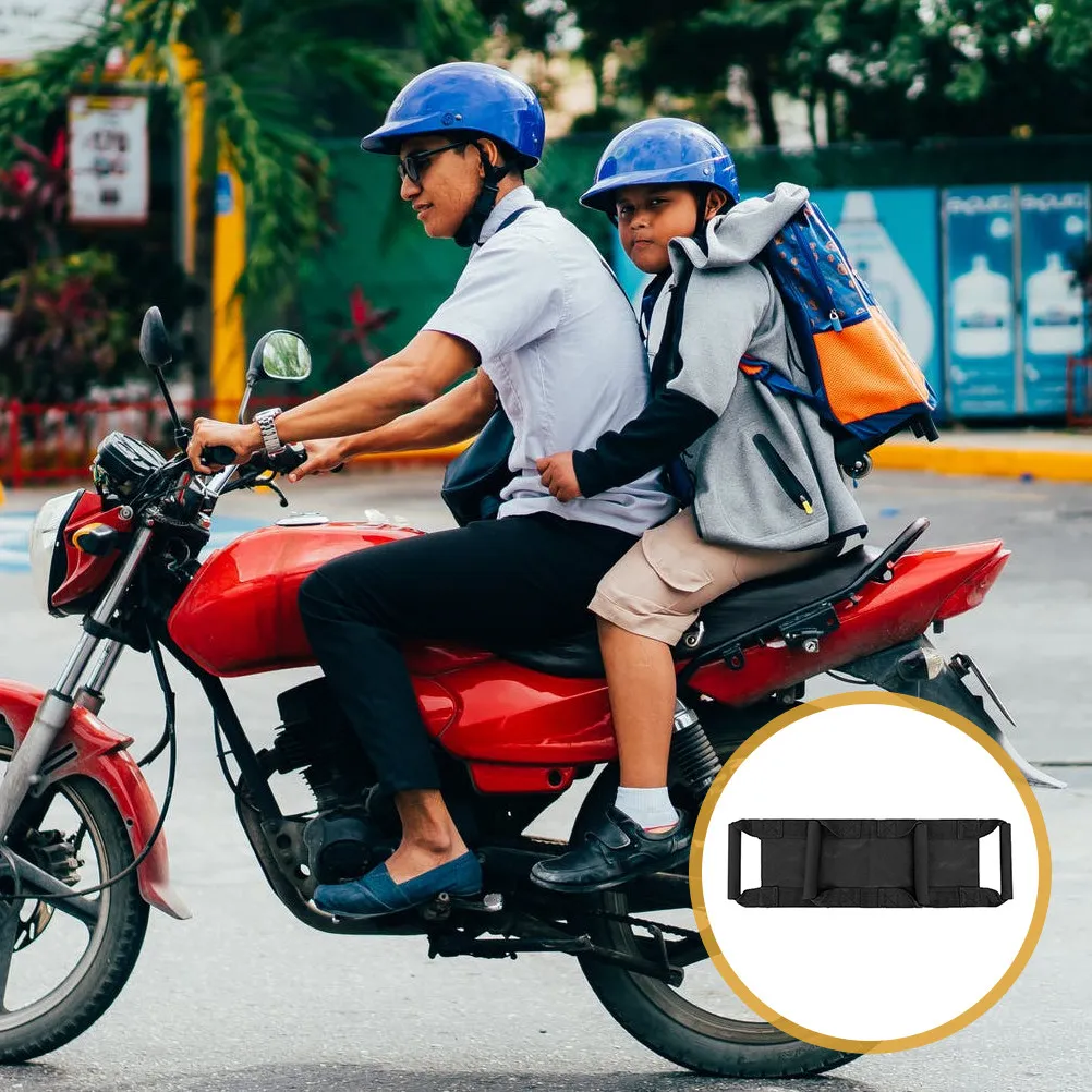 

Motorcycle Passenger Safety Strap Oxford Cloth Waist Support Belt Dual Handle Design for Riding Motorbike Accessories