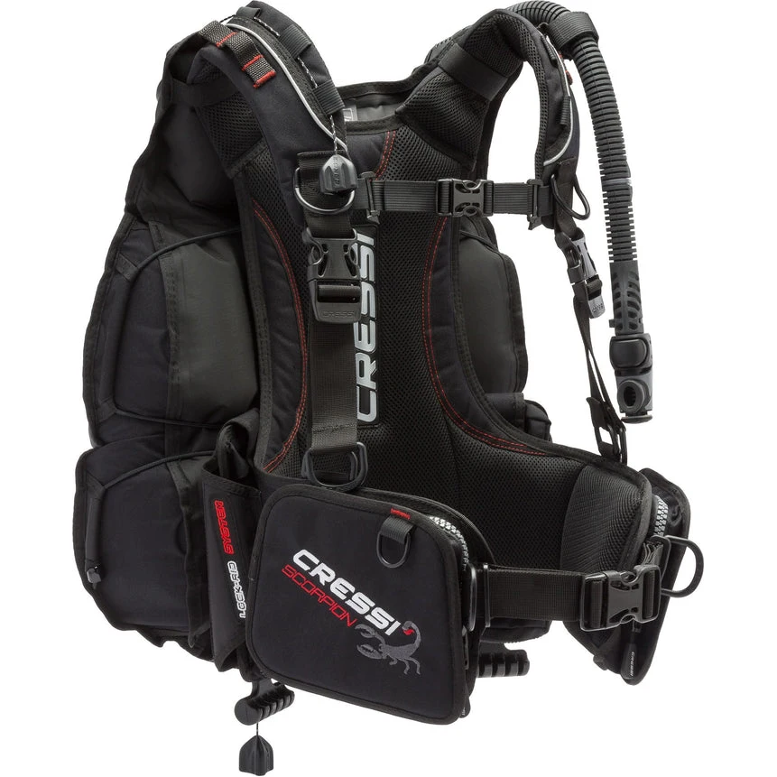 

Cressi Scuba Diving Back-Inflation BCD - Comfortable as a Backpack - Vertical Weight Pocket System Scorpion