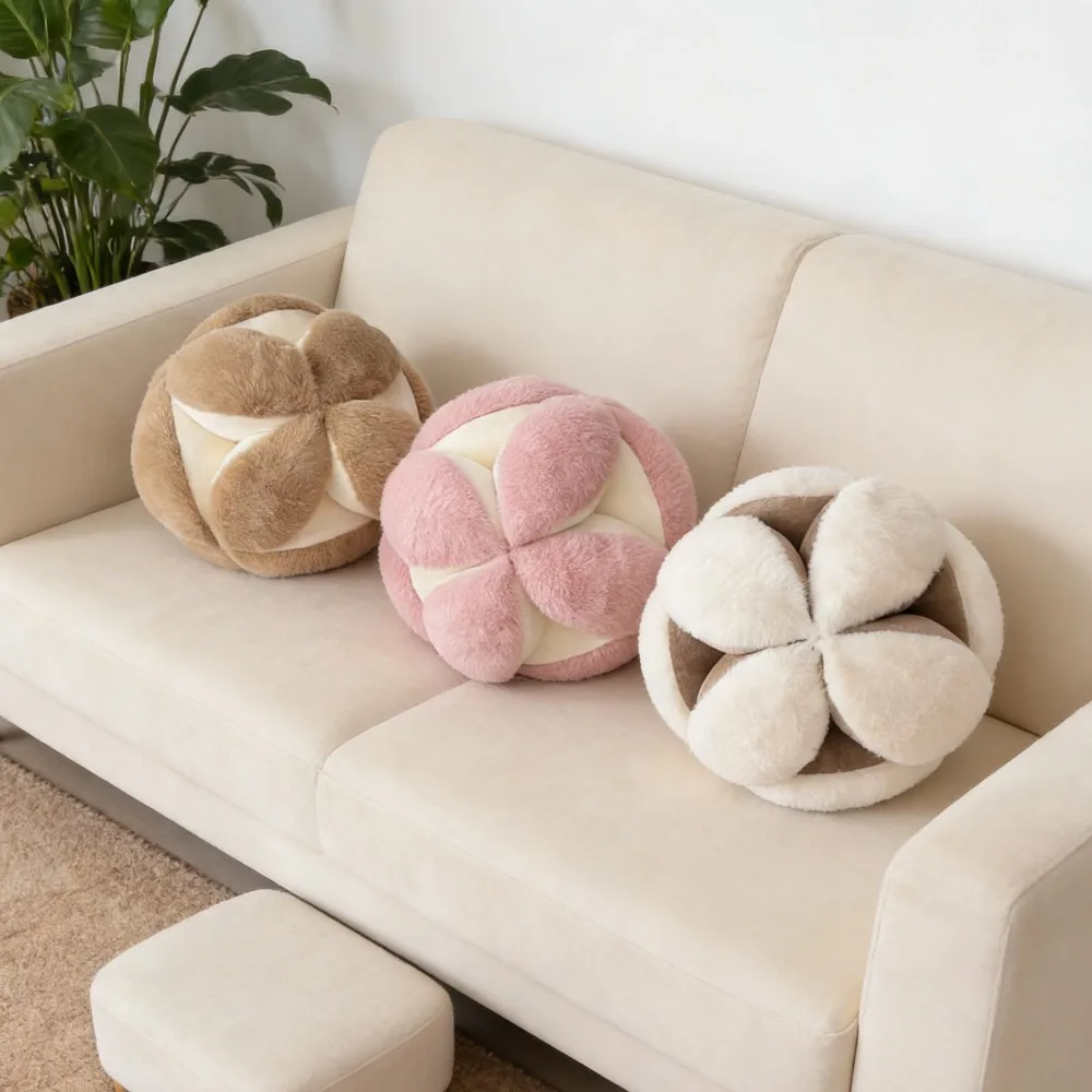 Hydrangea Special Shaped Splicing Throw Pillow Decorative Ball Cushion Living Room Bedroom Home Use