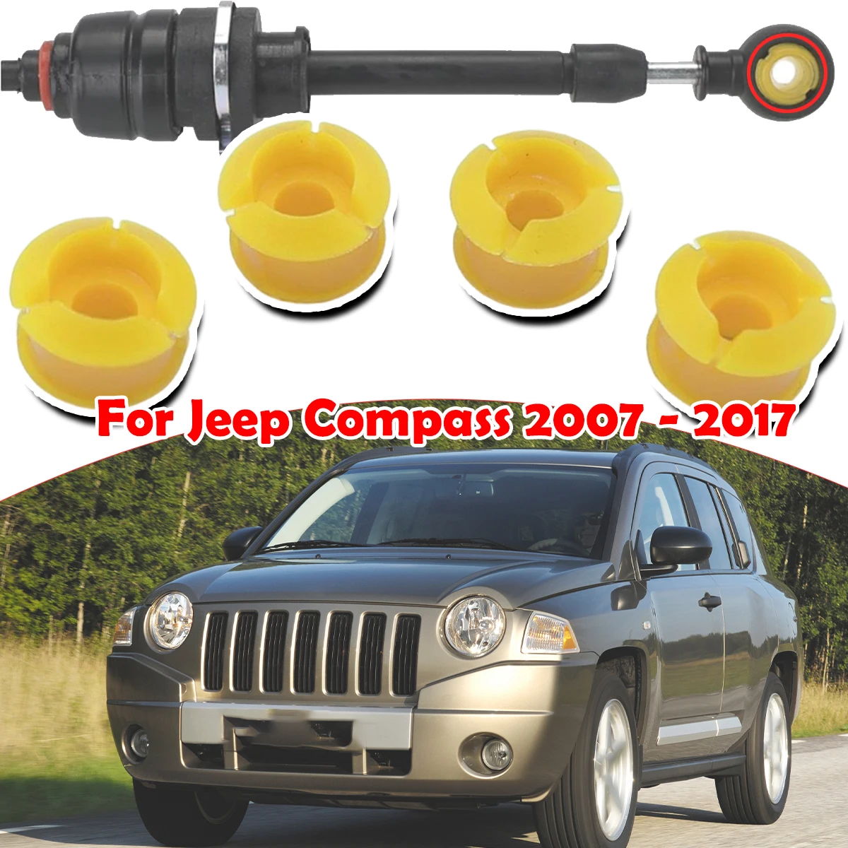 

4pc For Jeep Compass 2007 2008 2009- 2017 Automatic Shifting Fix Gear Selector Lever Linkage Shift Cable Bushing Car Accessories