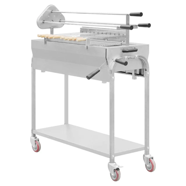 Charcoal Grill Stainless Steel Barbecue Charcoal Rotating Bbq Grill