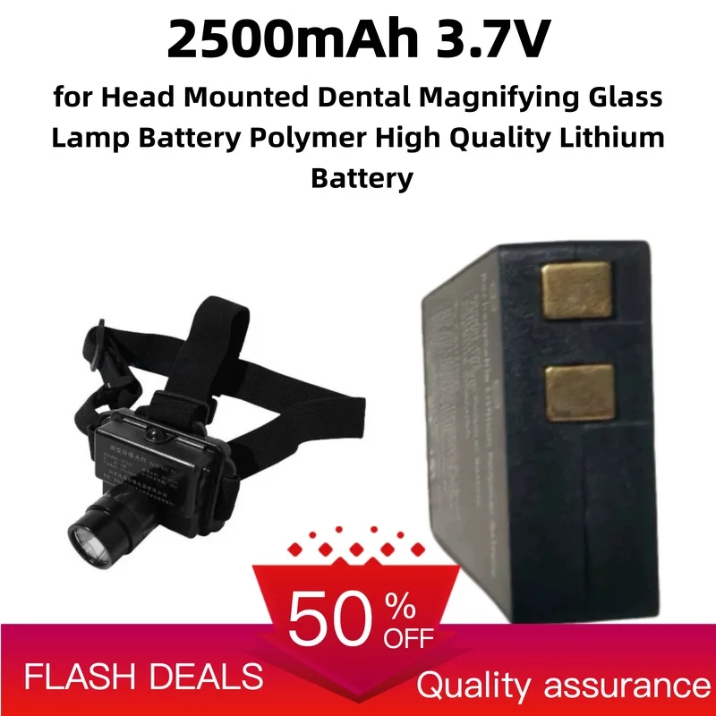 2500mAh 3.7V for Head Mounted Dental Magnifying Glass Lamp Battery Polymer High Quality Lithium Battery