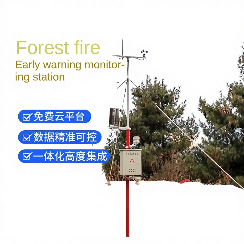 Forest Fire Risk Rating Extremely Cold Plateau Region Weather Station AWS009-GBDZ Cloud Platform Management 4G Wireless
