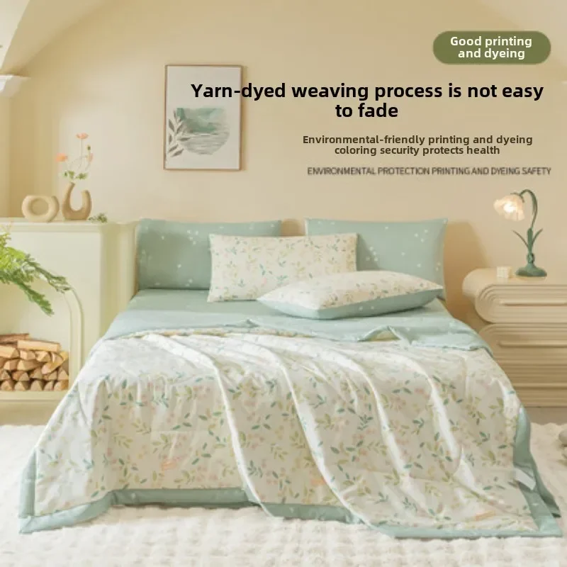 

2025 New Printing Spring Summer Quilt for Bedroom Flat Spring and Summer Breathable Comfortable Soft 110/150/200cm