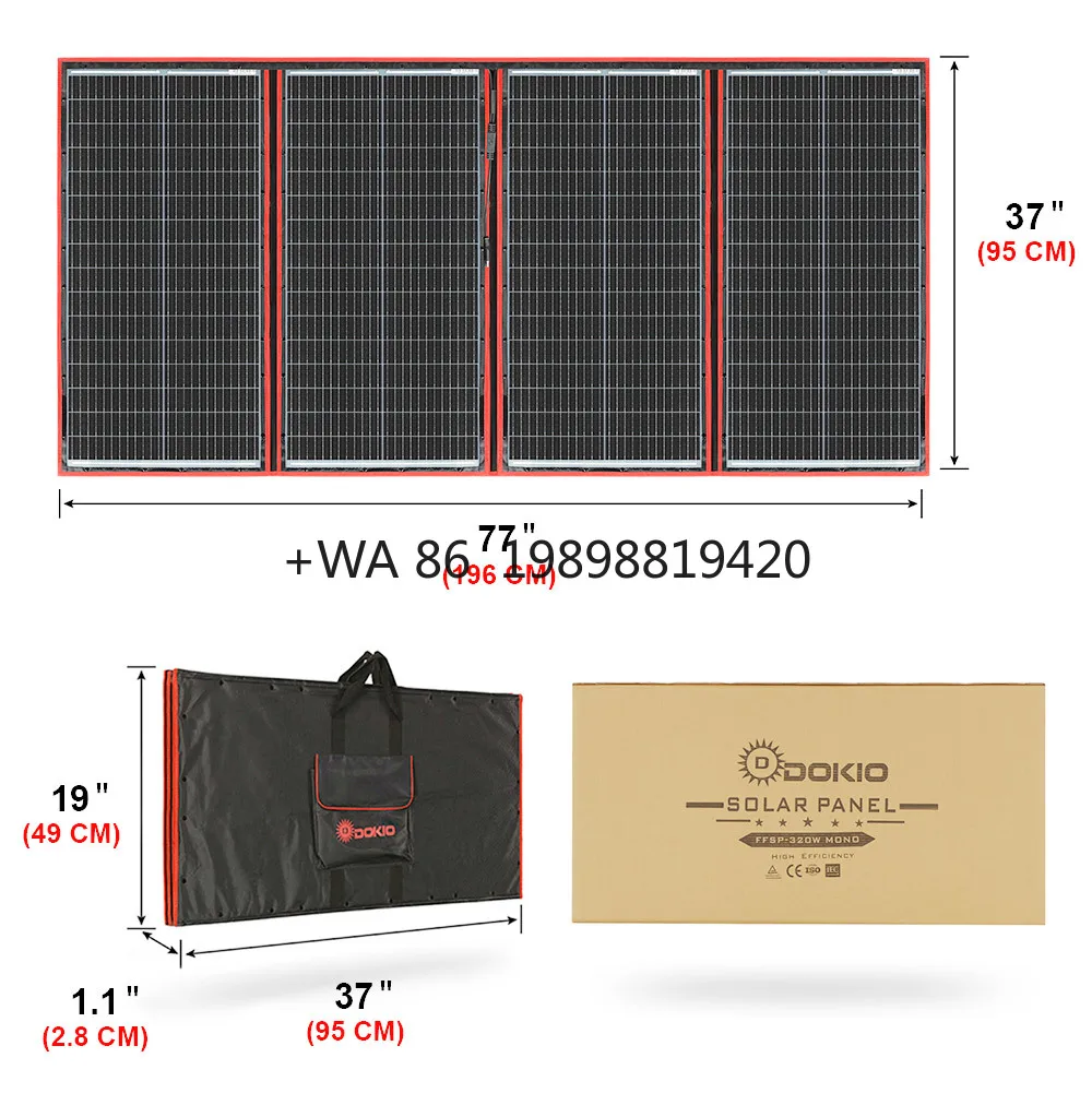 

Mini System 300W 320W Flexible Foldable Mono Solar Power Solar Kit 18V Charger Energy Outdoor Camping