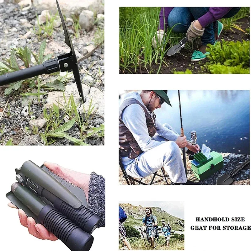 Multi-function Folding Military Shovel Survival Spade Trowel Outdoor Camping Tactical Stainless Shovel Garden Tools