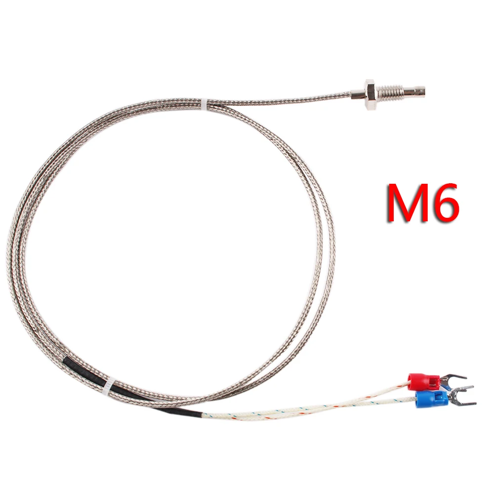 K type E type M6 screw type thermocouple M8 thread thermal resistance temperature sensor temperature line probe temperature line