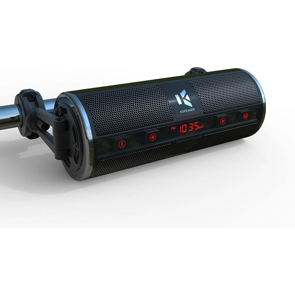 

Motorcycle Speakers Bluetooth Waterproof Radio Audio System Built-in Amplifier, 3 Inch Metal Mp3 Player
