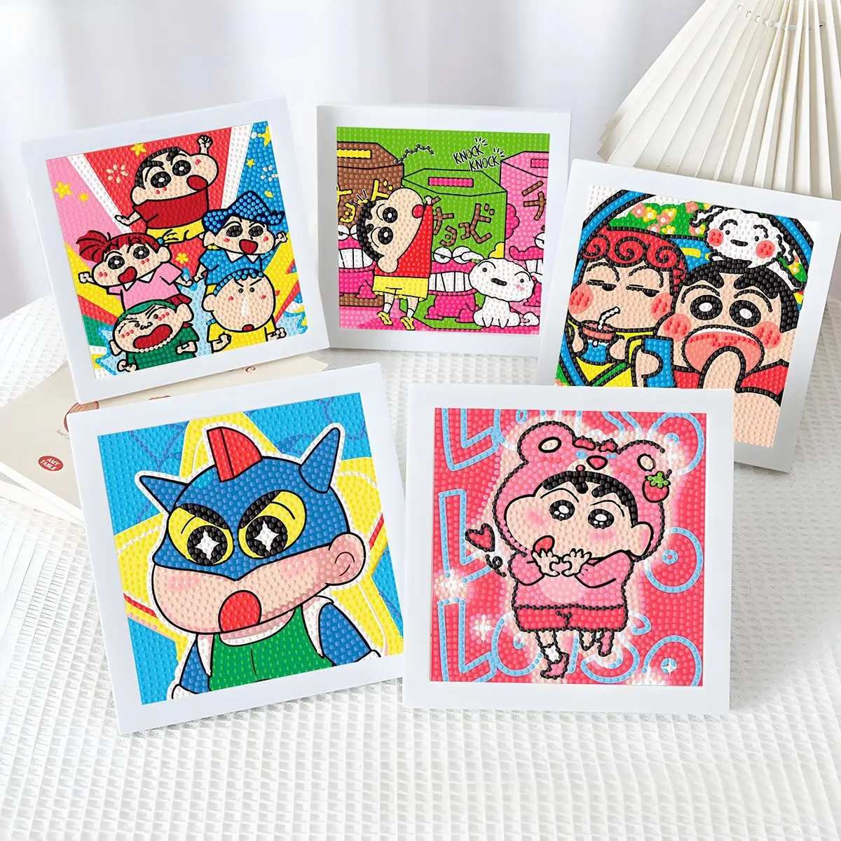 

New DIY Diamond Painting Set Featuring Doraemon, Complete with Frame, for Children's Handcraft Activities Involving Dotting