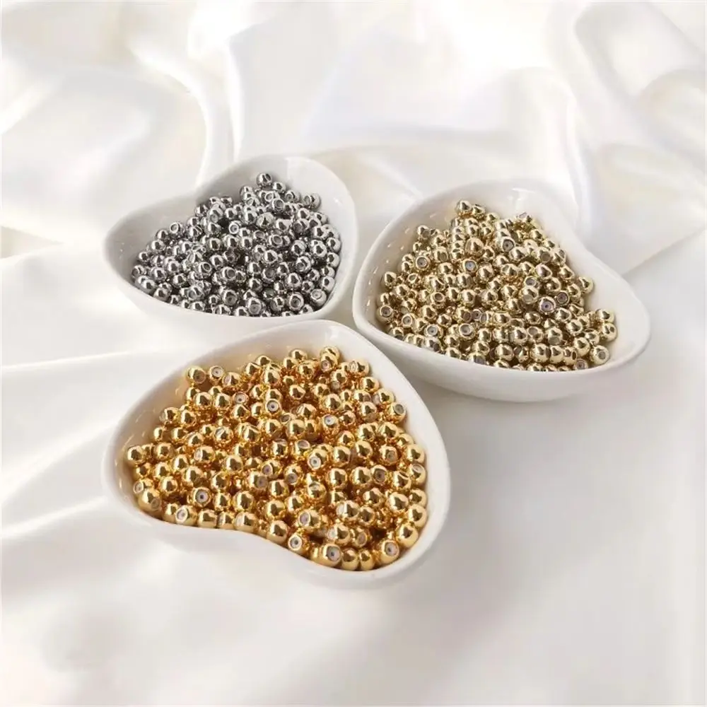 Real 18K Gold Plating With silica gel positioning bead chain adjusting bead DIY handmade necklace first jewelry accessories