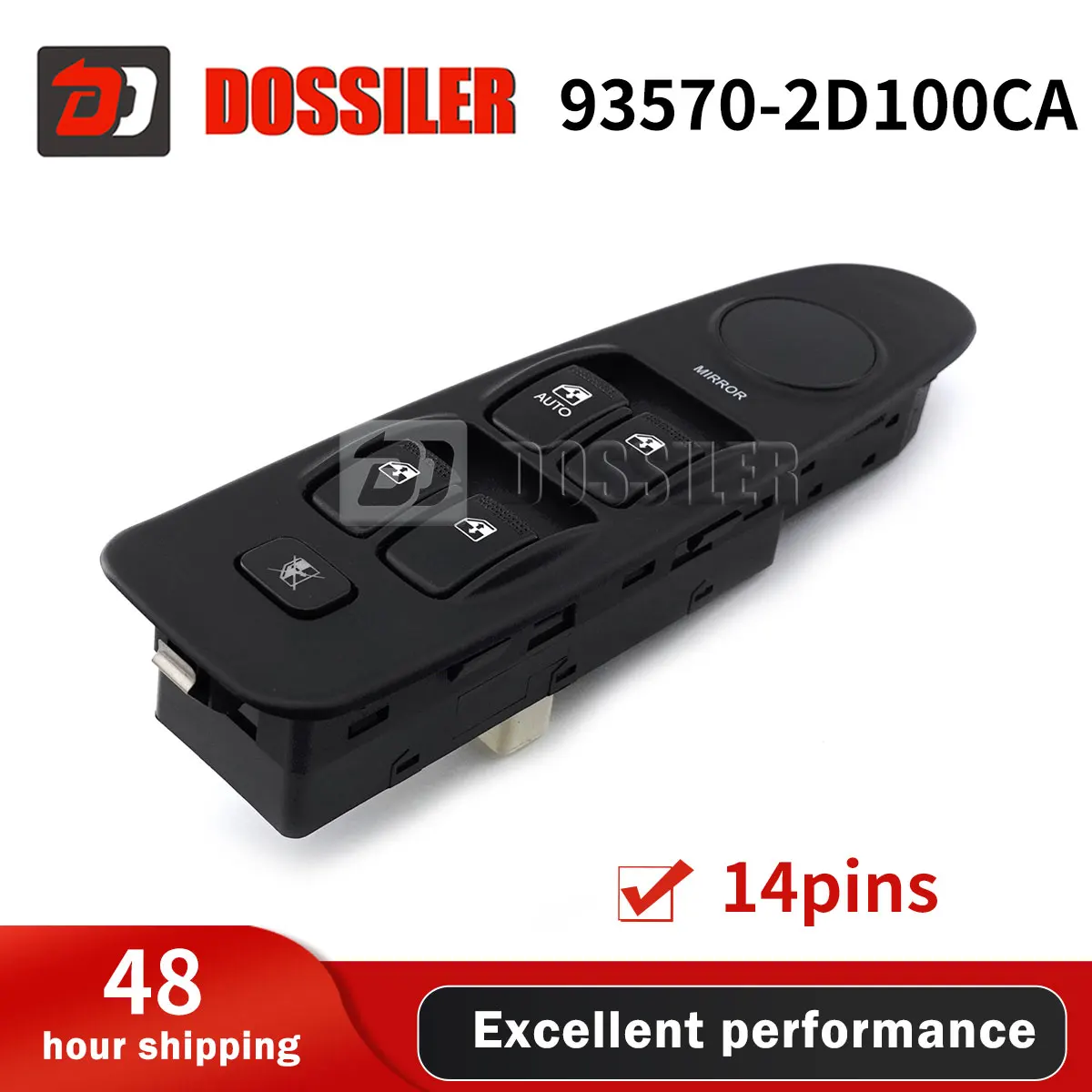 

93570-2D100CA Dossiler Window Control Switch Electric Power Window Master Switch Button for Hyundai for Elantra 2.0L 2001-2006