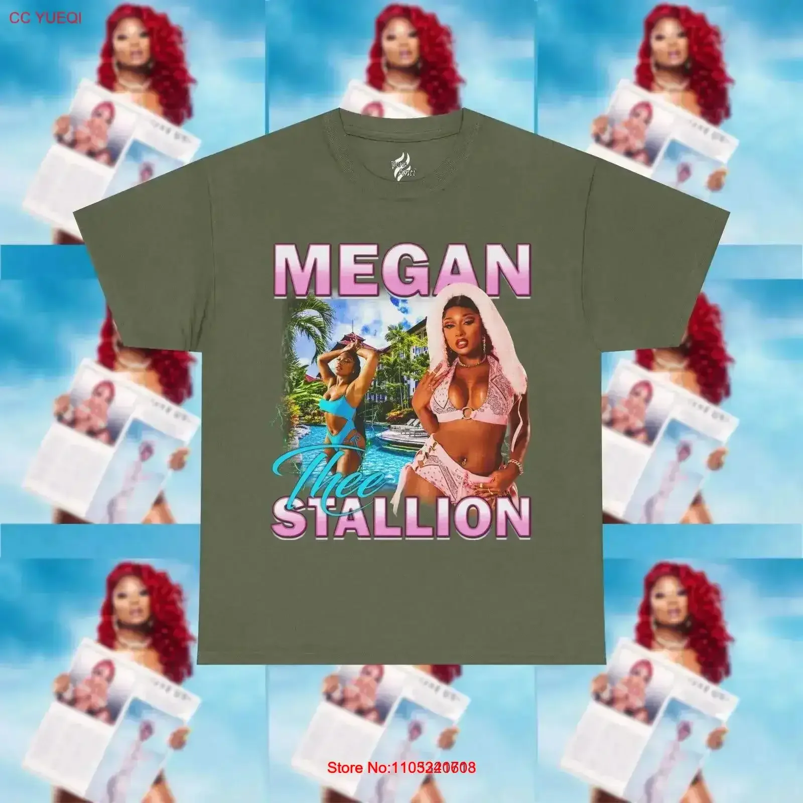 Megan Thee Stallions Hot Girl Summer Heavy Cotton T Shirt vintage Washed Stretched Casual designer clothes fashion Comfortable