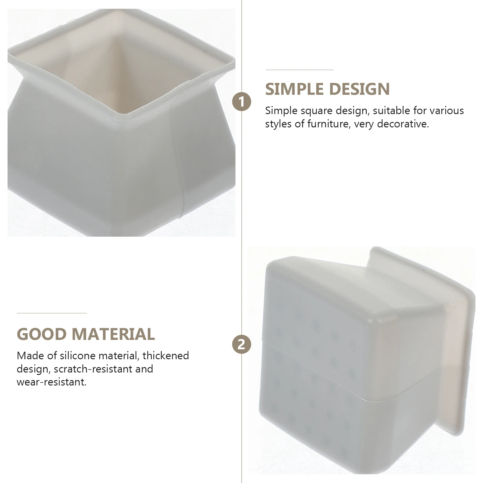 

10Pcs Antislip Silicone Chair Leg Protectors Thickened Furniture Pads Floor Protectors for Hardwood Chairs Tables Stools Sofa