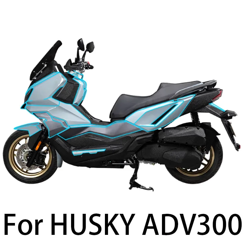 For HUSKY ADV300 Invisible Clothing Protective Sticker Fuel Tank Laminating Film Motorcycle Modify Accessories