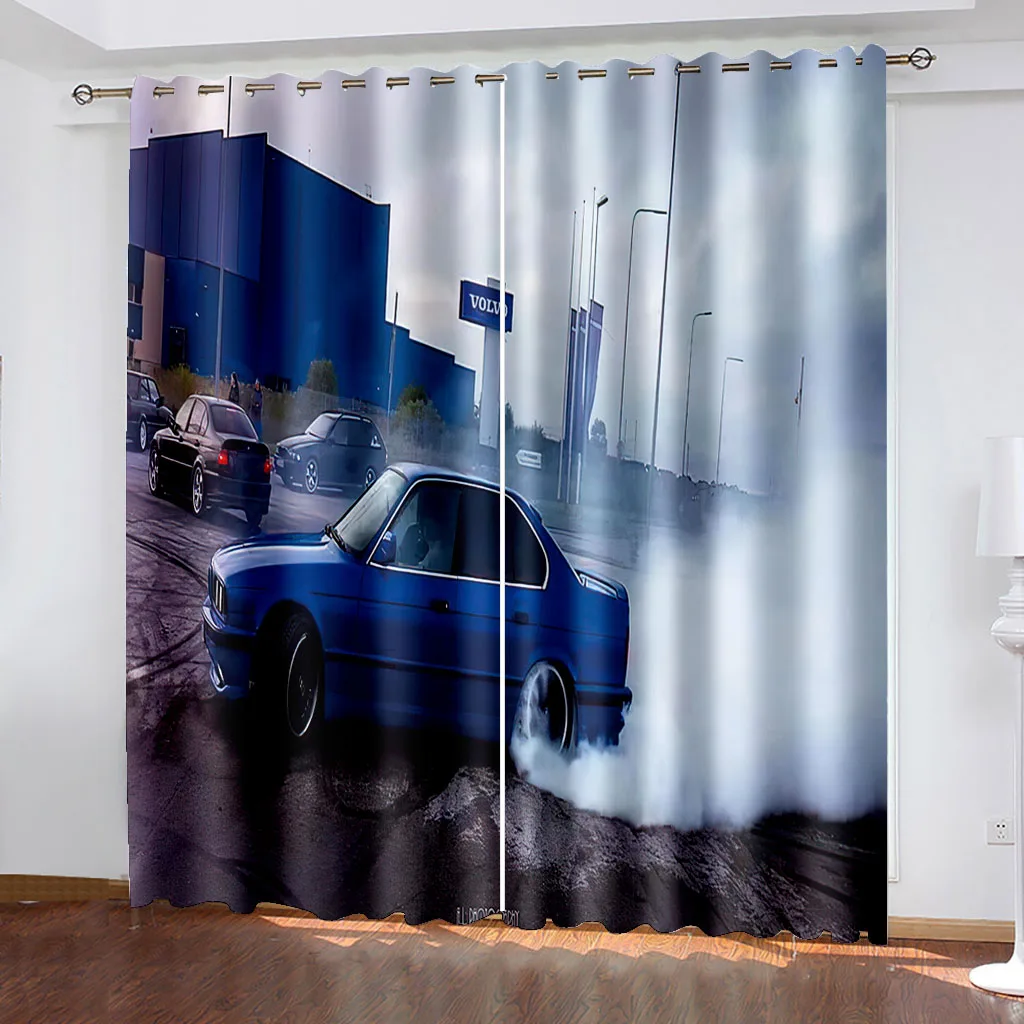 2 Panels Outdoor Driving Curtains Car Curtains for Car Studio Windows Bedroom Living Room Windows Floor-to-ceiling Windows