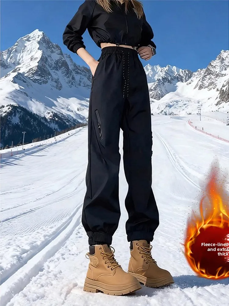 

Outdoor Windproof Waterproof Fce Lined Soft ell Cargo Pants Men's Boots Matching Functional Sle Winter Leisure ...