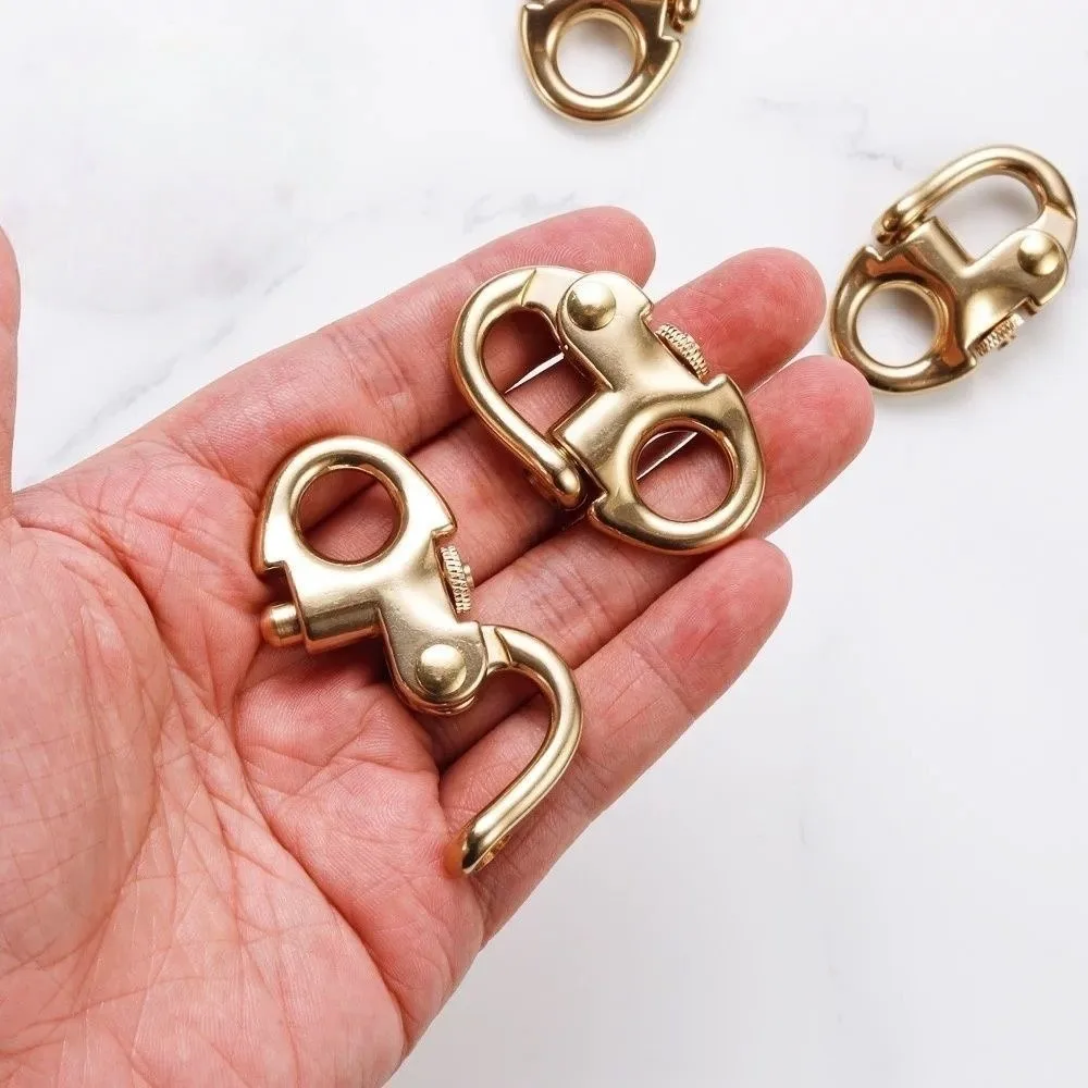 Fashion Brass Brass Buckle Clasp Swivel Design Joint Connector Keychain Ring Hook Bag Keychain Ring Bag Strap Accessories