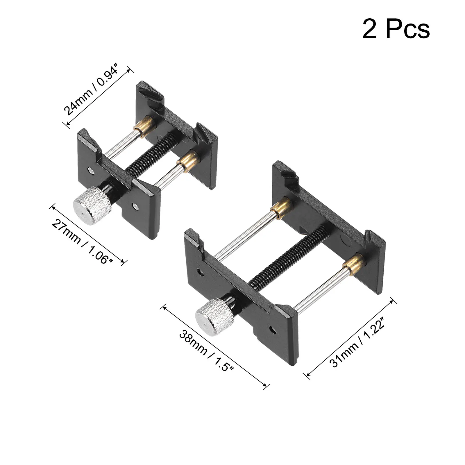Uxcell relógio de volta caso capa removedor titular conjunto, relógio ferramenta reparo ajustável 17mm 26mm alumínio preto
