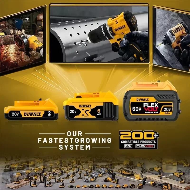 Original Dewalt Akku 20 V 60 V 5 Ah 6 Ah 9 Ah Lithium-Ionen DCB205 DCB206 DCB609G Power Elektro-Akku-Werkzeug-Set Ersatz
