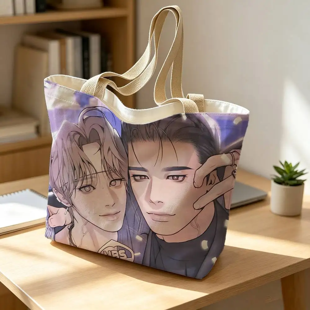 dramatic manhwa Pearl Boy Ignite the Dawn Print Bag Eco Shopper Cotton Jute Bag Reusable Bag Foldable Reusable Sac Tissu