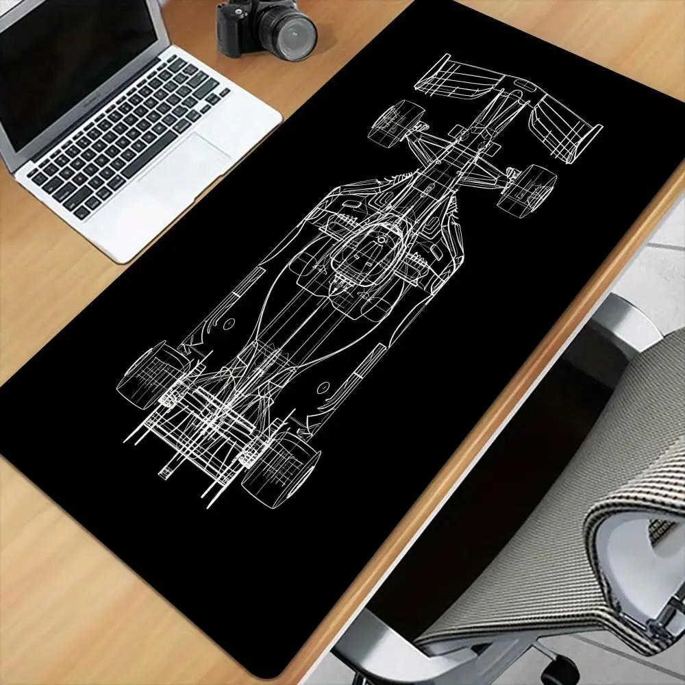 Racing car cutaway view Mouse Pad Desk Mat with Stitched Edge XXL Mousepads Rubber Anti-slip Gamer Keyboard Rug Gaming Mats