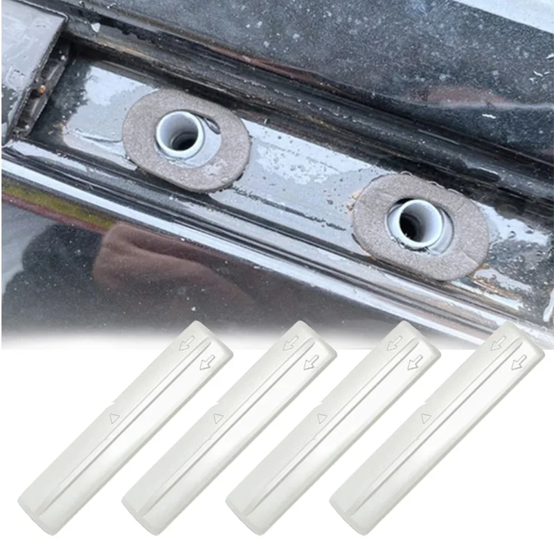 سقف السيارة السكك الحديدية رف ثقب صب غطاء مشبك لتويوتا RAV4 لاند كروزر هايلاندر 4 عداء أسود غطاء أبيض تصاعد 75596-35030 #6