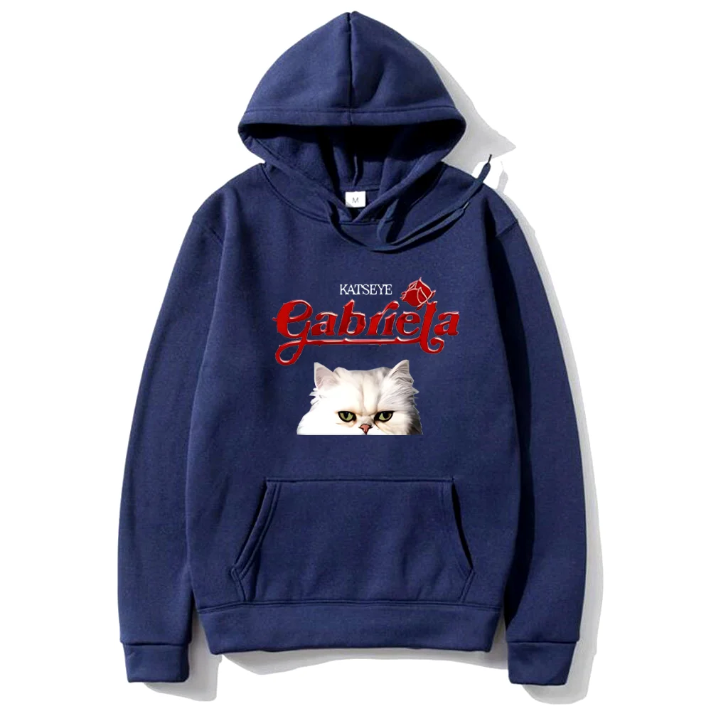 Katseye Gabriela Cat Graphic 2025 Hoodie Men Women's Cute Fashion hip hop streetwear kpop Fleece Clothing Long sleeve pullovers