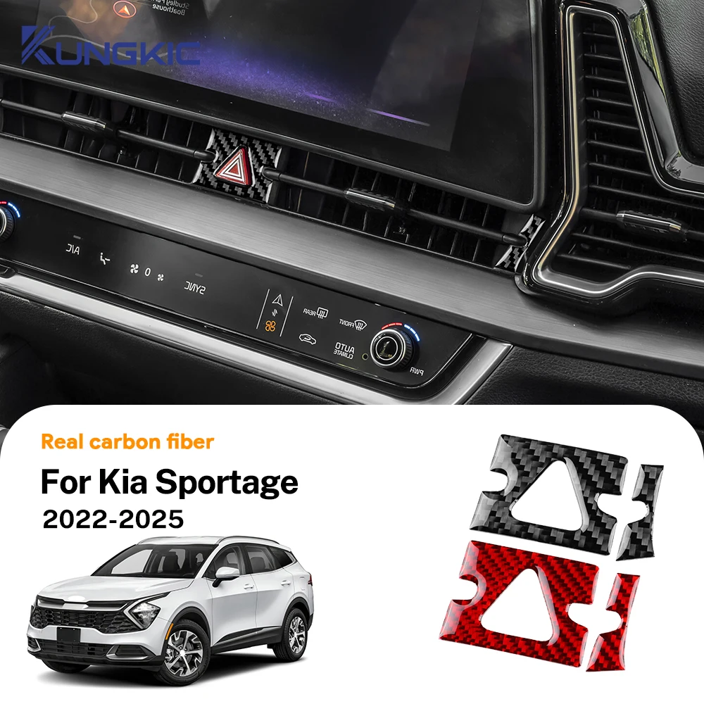 

Car Warning Light Frame Trim For Kia Sportage NQ5 2022 2023 2024 2025 Real Soft Carbon Fiber Sticker Accessories LHD RHD