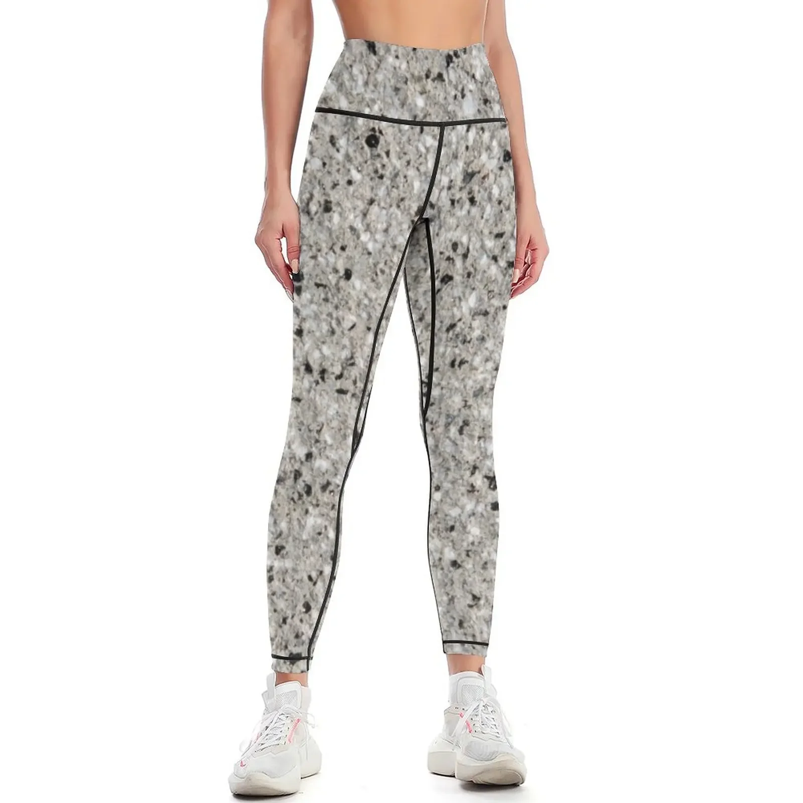 Marble - Black and White Gray Swirled Marble Design Leggings for physical trousers gym top push up legging Womens Leggings