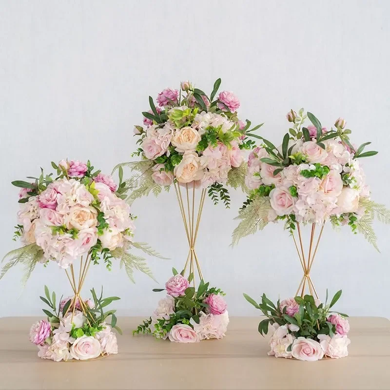 Artificial Wedding Centerpiece Table Flower Arrangement Hotel Banquet Decoration Silk Floral Ball Runway Props for Event
