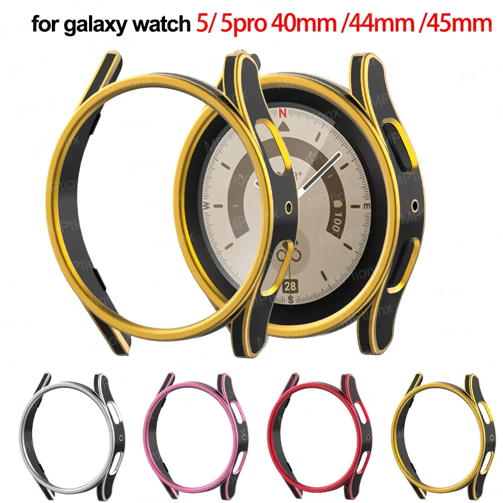 Funda para Samsung Galaxy Watch 5 40mm 44mm PC Protector de pantalla de parachoques Galaxy Watch 5 Pro 45mm carcasa envolvente para Galaxy Watch