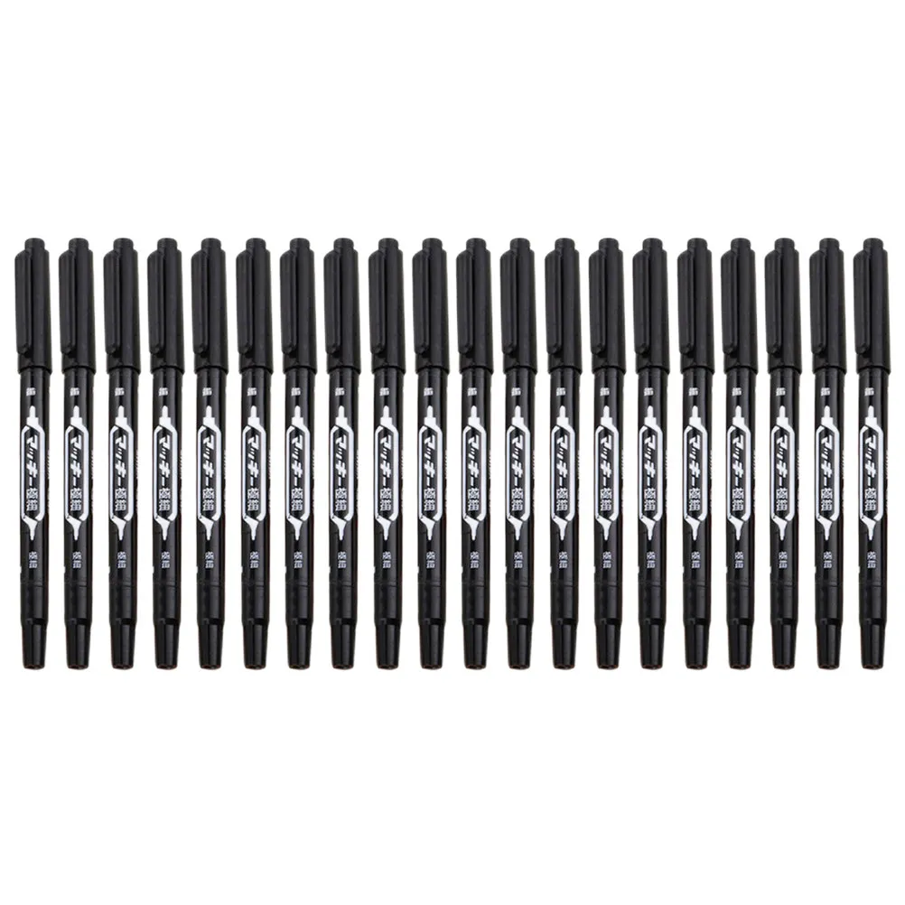 

20Pcs Oil-Base Double-Tip Paint Markers Quick Dry Oily Painting Marker for Artists Sketching Drawing Office Supplies