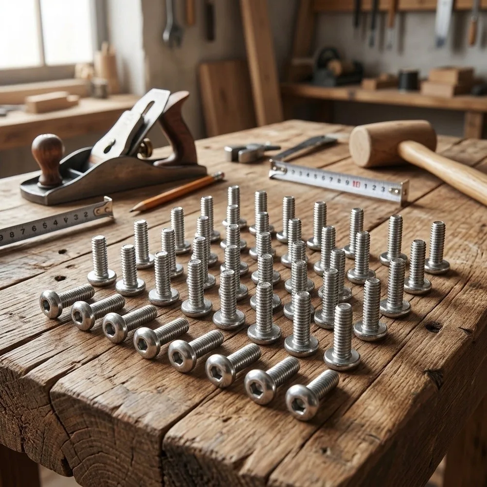 Metric Flat Head Socket Cap Screws 304 Stainless Steel for Secure Connections in Manufacturing Maintenance and Prototyping