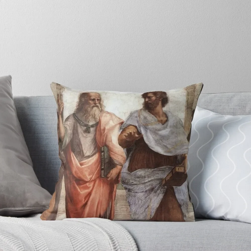 The School of Athens (details) by Raphael (Raffaello Sanzio Da Urbino) Throw Pillow luxury throw pillow covers pillow