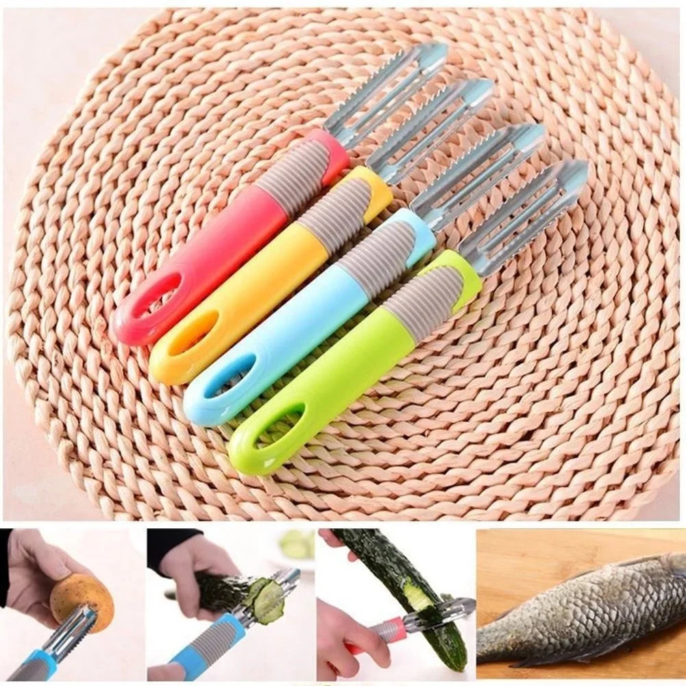 

1pc Vegetable Peelers Stainless Steel Swiveling Twin Blades Potato-eye Remover Fruit Zesters Kitchen Tool