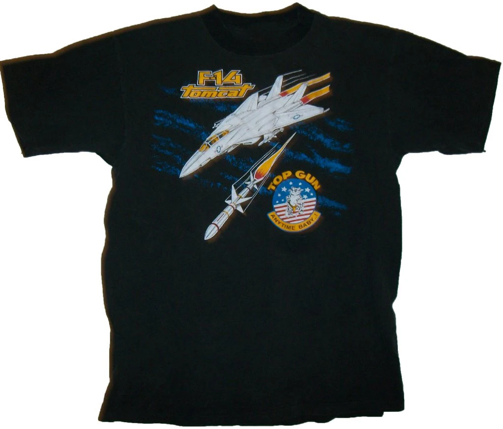 Vintage  Naval F-14 Tomcat Fighter T Shirt. New 100% Cotton Short Sleeve O-Neck T-shirt Casual Clothing Mens Top