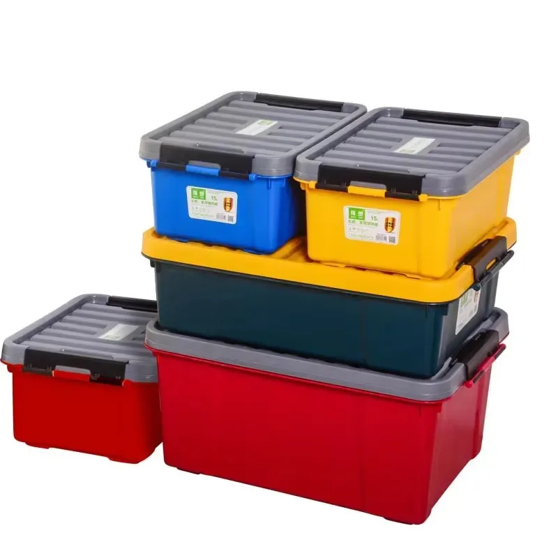 Slim PP Plastic Storage Box 55L Injection Molded Under Bed Container Space Saving Organizer for Bedroom Closet Home