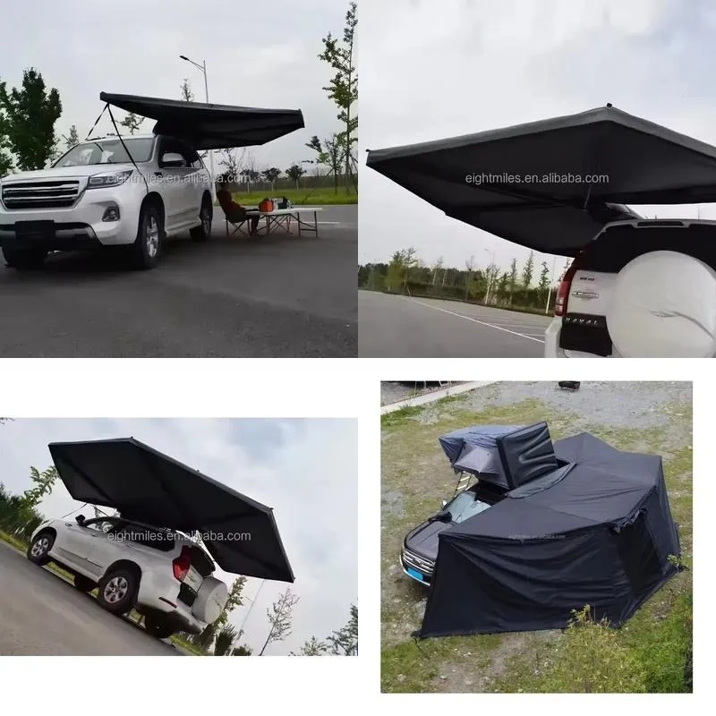 Four-Season Aluminum Sun and Rain Shade Shelter 270 Degree 2m/2.5m Radius Car Side Awning Camping Tarps