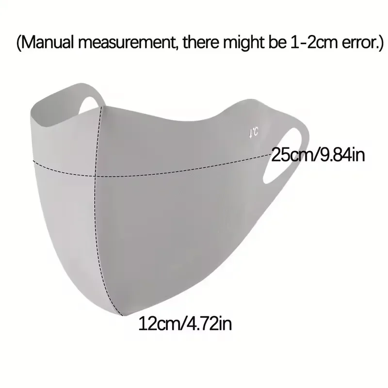 1-10 قطعة الصيف UV حماية قناع الوجه للنساء الحرير الجليد ثلاثية الأبعاد لا أثر قناع الوجه الصغيرة واقية من الشمس مرونة تنفس واقي الوجه #6